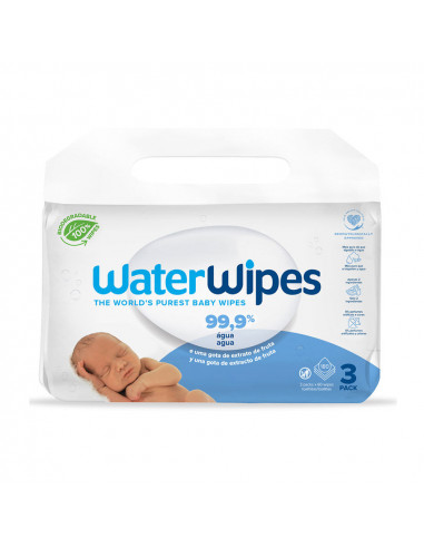 Lingettes bébé WATERWIPES avec 99,9% d& 39 eau biologique 180 u