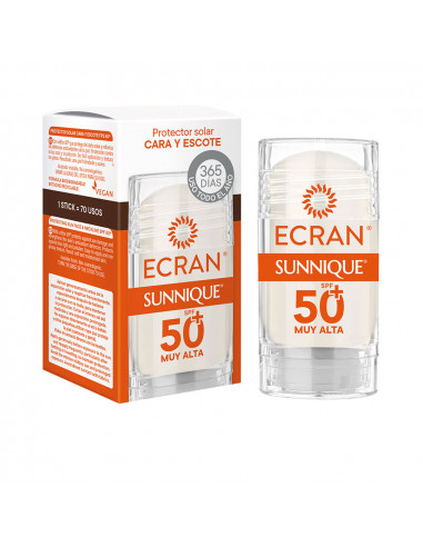 ECRAN SUNNIQUE cara y escote SPF50+ stick 30 ml