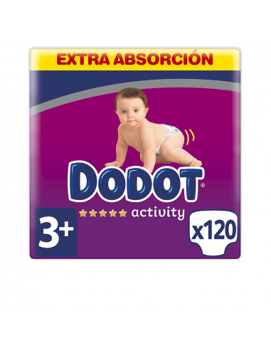 DODOT ACTIVITY EXTRA talla 3 pañales 6-10 kg 120 u