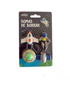 GOMAS DE BORRAR ESPACIO LOTE 4 pz