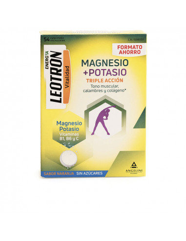 ENERGÍA MAGNESIO + POTASIO triple acción comprimidos efervescentes Naranja 54 u