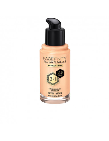 FACEFINITY ALL DAY FLAWLESS 3 IN 1 fondotinta W33-beige cristallo 30 ml