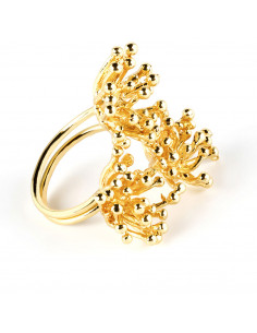 DEYÁ FLOWER anillo oro brillo 1 u