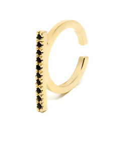 MANHATTAN BLACK anillo oro brillo 1 u