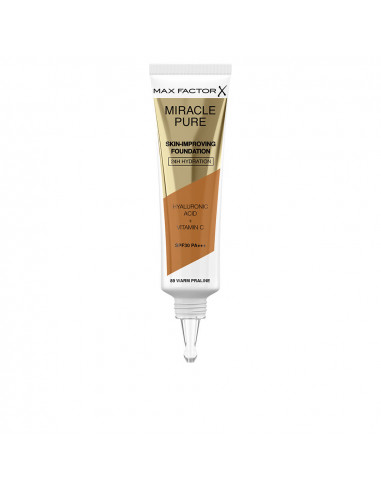 Fond de teint améliorant la peau MIRACLE PURE hydratation 24h SPF30 89-praline chaude 30 ml