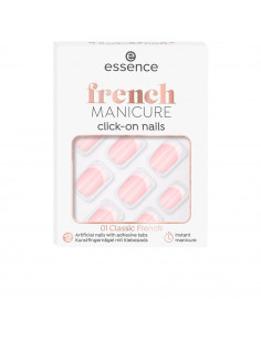 FRENCH manicure click-on nails artificiales 01-classic...