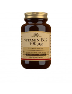 VIT B12  500mcg.(CIANOCOBALAMINA) cápsulas vegetales 50 u