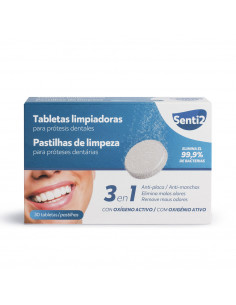 Tabletas Limpiadoras para Dentaduras Postizas 30 Unidades