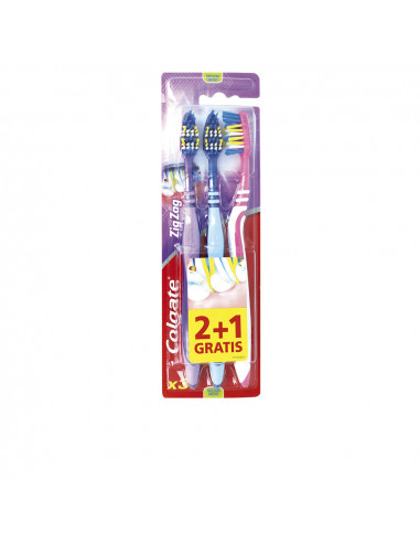 Brosse à dents ZIG ZAG moyenne 3 u