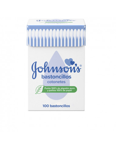 Johnson's Baby Bastoncillos Bebé, Niños y Adultos, Algodón 100% puro 100 u