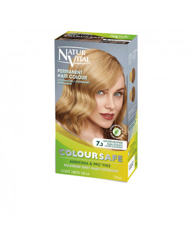 NATUR VITAL COLOURSAFE : Teinture Permanente 7.3 Rubio Dorado - Couleur Éclatante et Protection