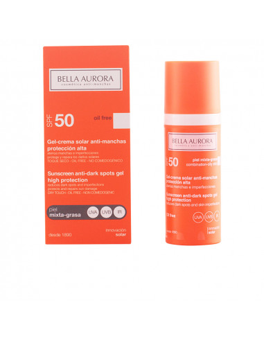 BELLA AURORA SOLAR Gel gegen dunkle Flecken gemischt/ölig SPF50 50 ml