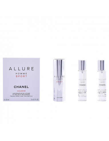 ALLURE HOMME SPORT COLOGNE eau de toilette vaporizzatore e due ricariche 3 x 20 ml