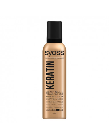 KERATIN mousse flexible y brillo 250 ml