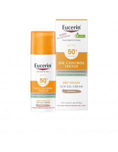 SUN PROTECTION oil control dry touch gel-crema con color...