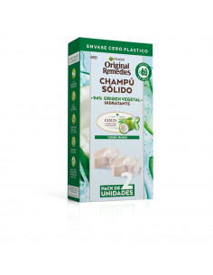 ORIGINAL REMEDIES champú sólido hidratante de coco 2 X 60 gr