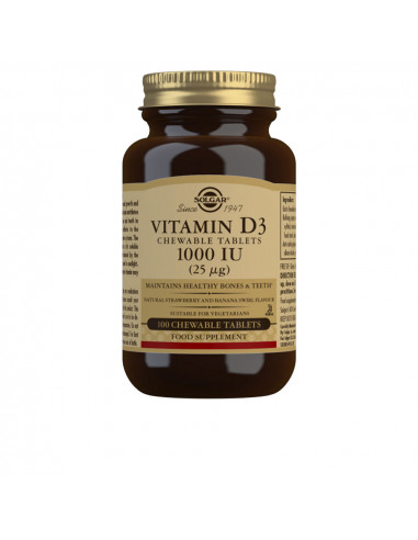 VITAMINA D3 1000 IU 25 µg comprimidos masticables 100 u